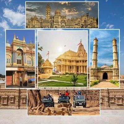 Ahmedabad Jamnagar Dwarka Somnath Sasan Gir Tour Package